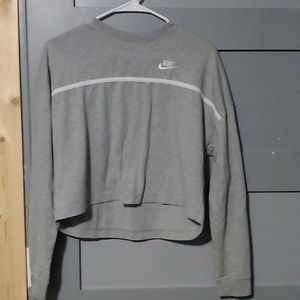 Gray Nike crop top